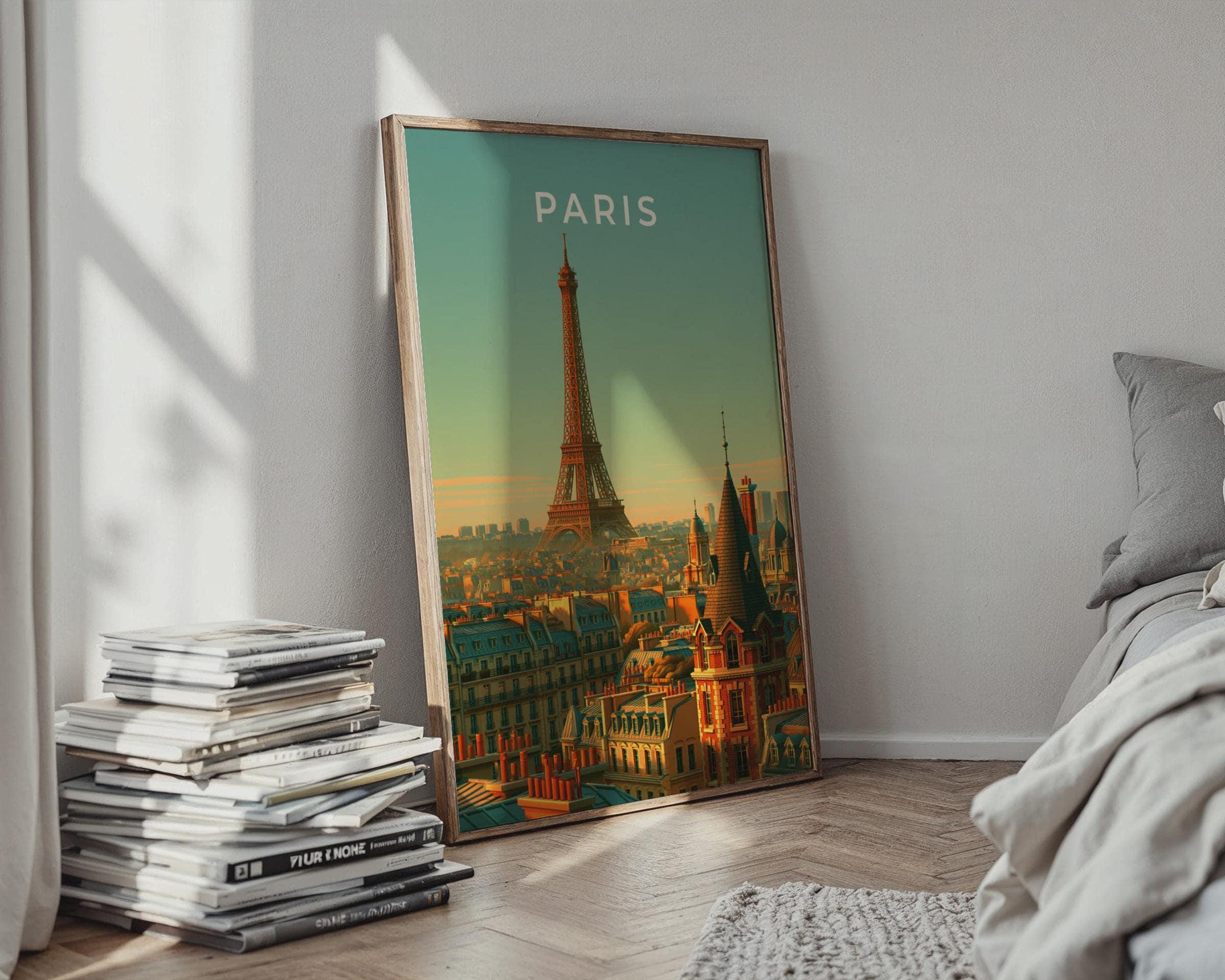 Paris Skyline Art Print Eiffel Tower Wall Art - Travel Wall Art