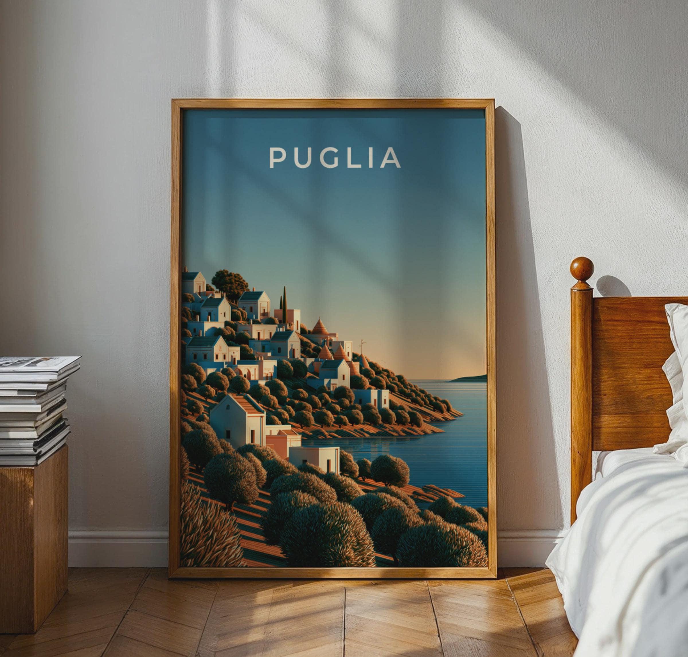 Puglia Coastal Landscape Art Print - Travel Wall Art