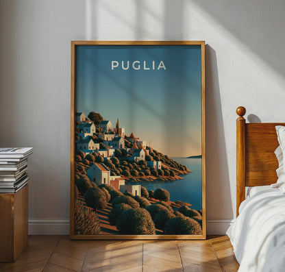 Puglia Coastal Landscape Art Print - Travel Wall Art