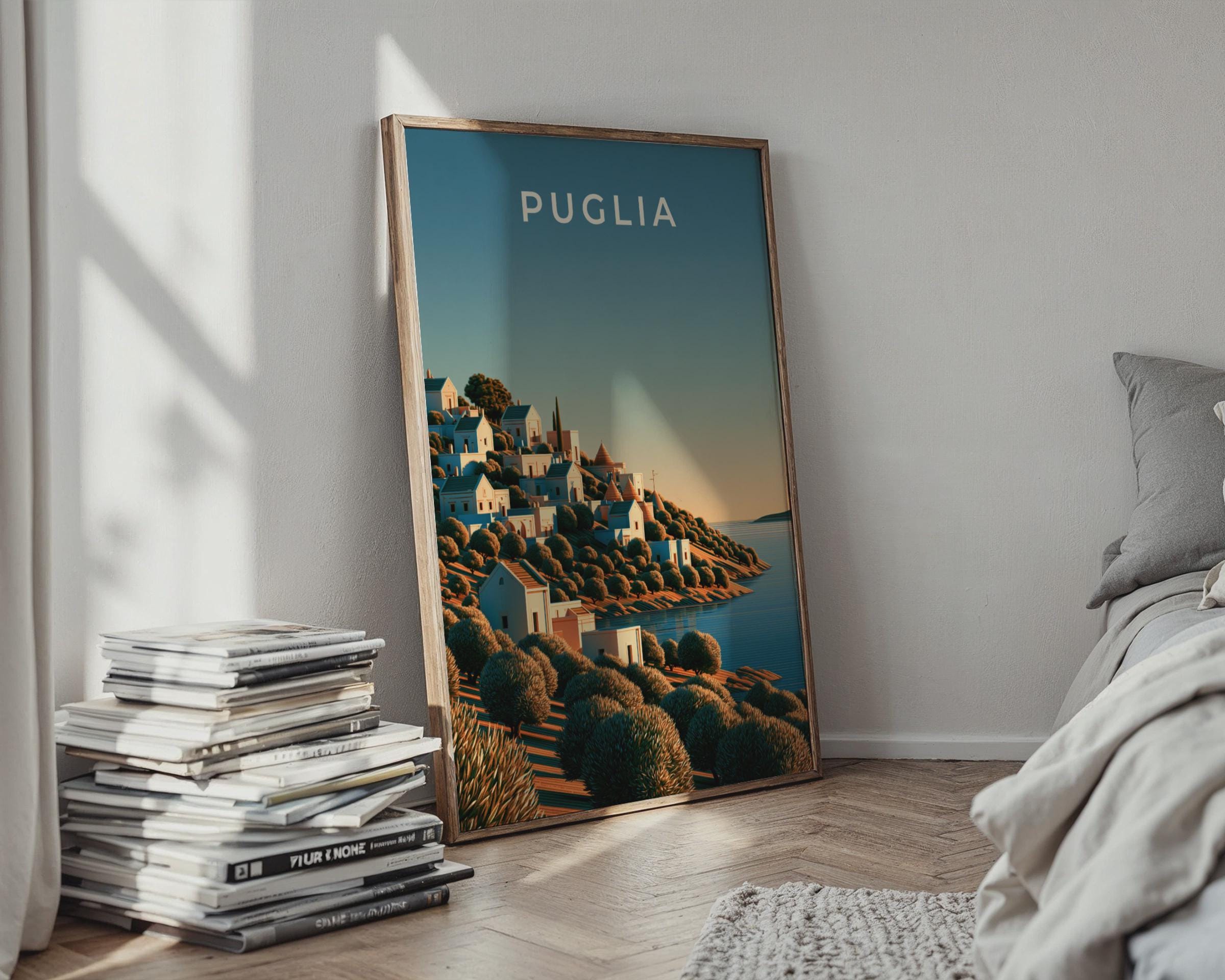 Puglia Coastal Landscape Art Print - Travel Wall Art