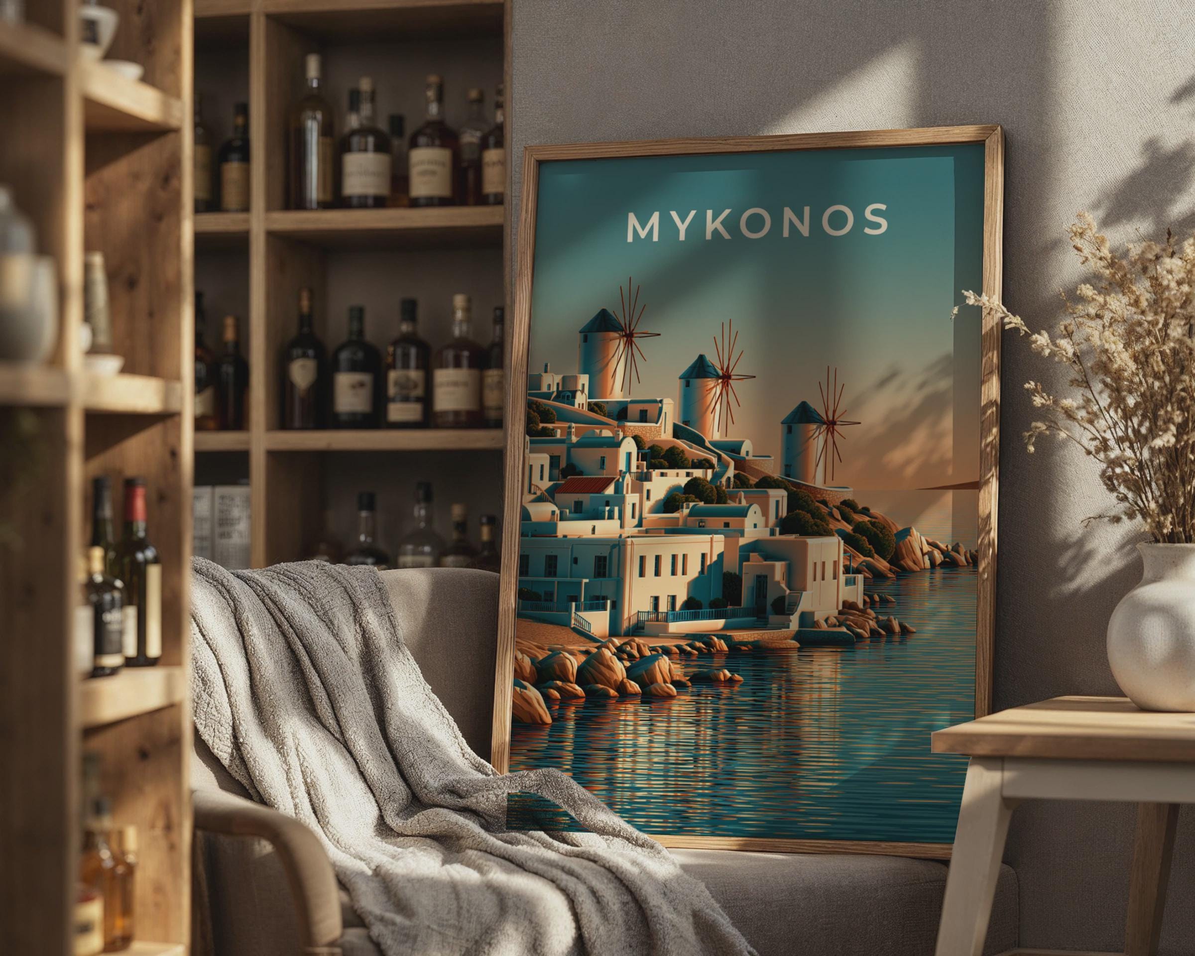 Mykonos Island Wall Art Print - Travel Wall Art