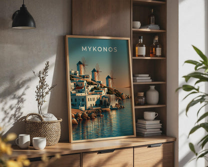 Mykonos Island Wall Art Print - Travel Wall Art