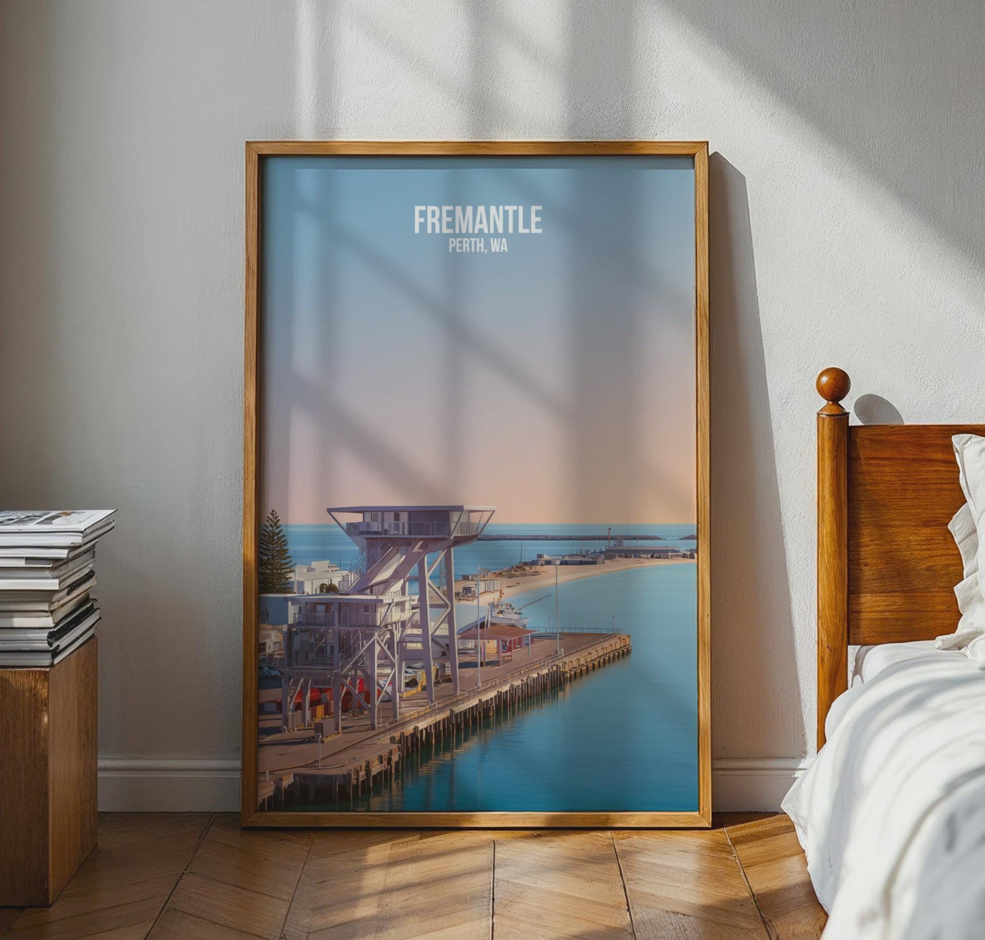 Fremantle Perth WA Travel Poster Art Print - Travel Wall Art