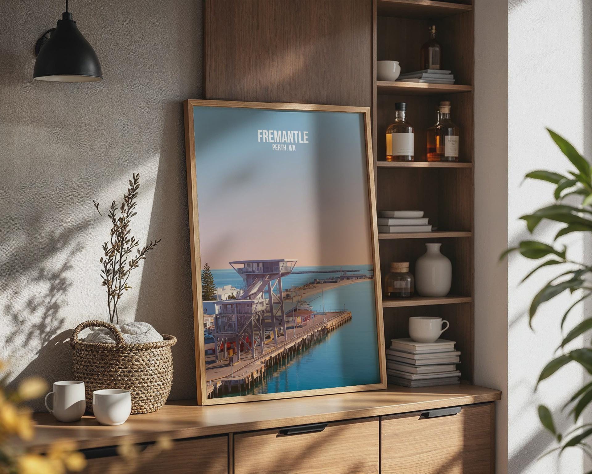 Fremantle Perth WA Travel Poster Art Print - Travel Wall Art