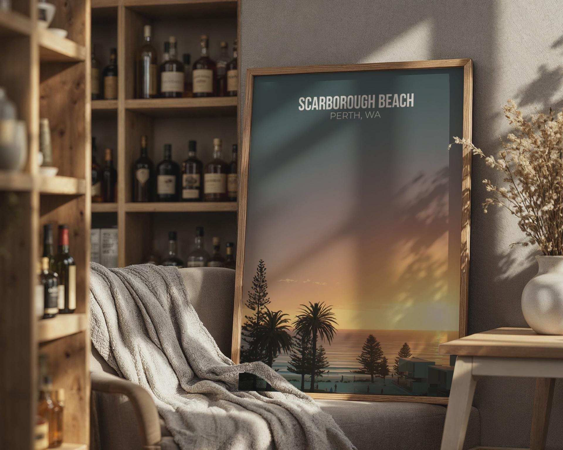 Scarborough Beach Perth WA Print Poster Wall Art - Travel Wall Art