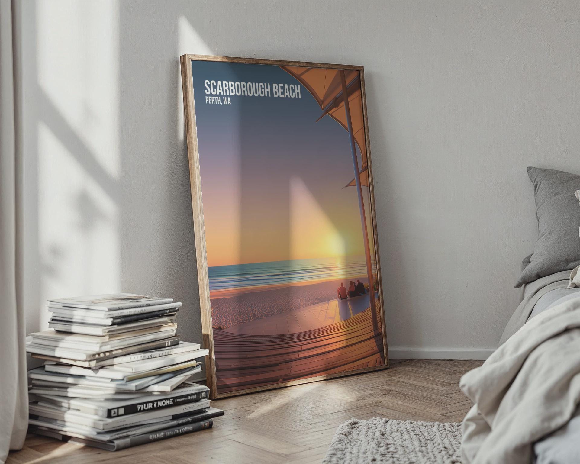 Scarborough Beach Perth WA Sunset Print - Travel Wall Art