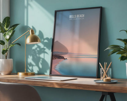 Bells Beach VIC Australia Coastal Poster Print Artwork - Travel Wall Art
