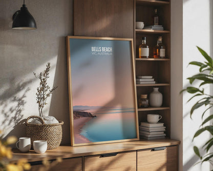 Bells Beach VIC Australia Coastal Poster Print Artwork - Travel Wall Art