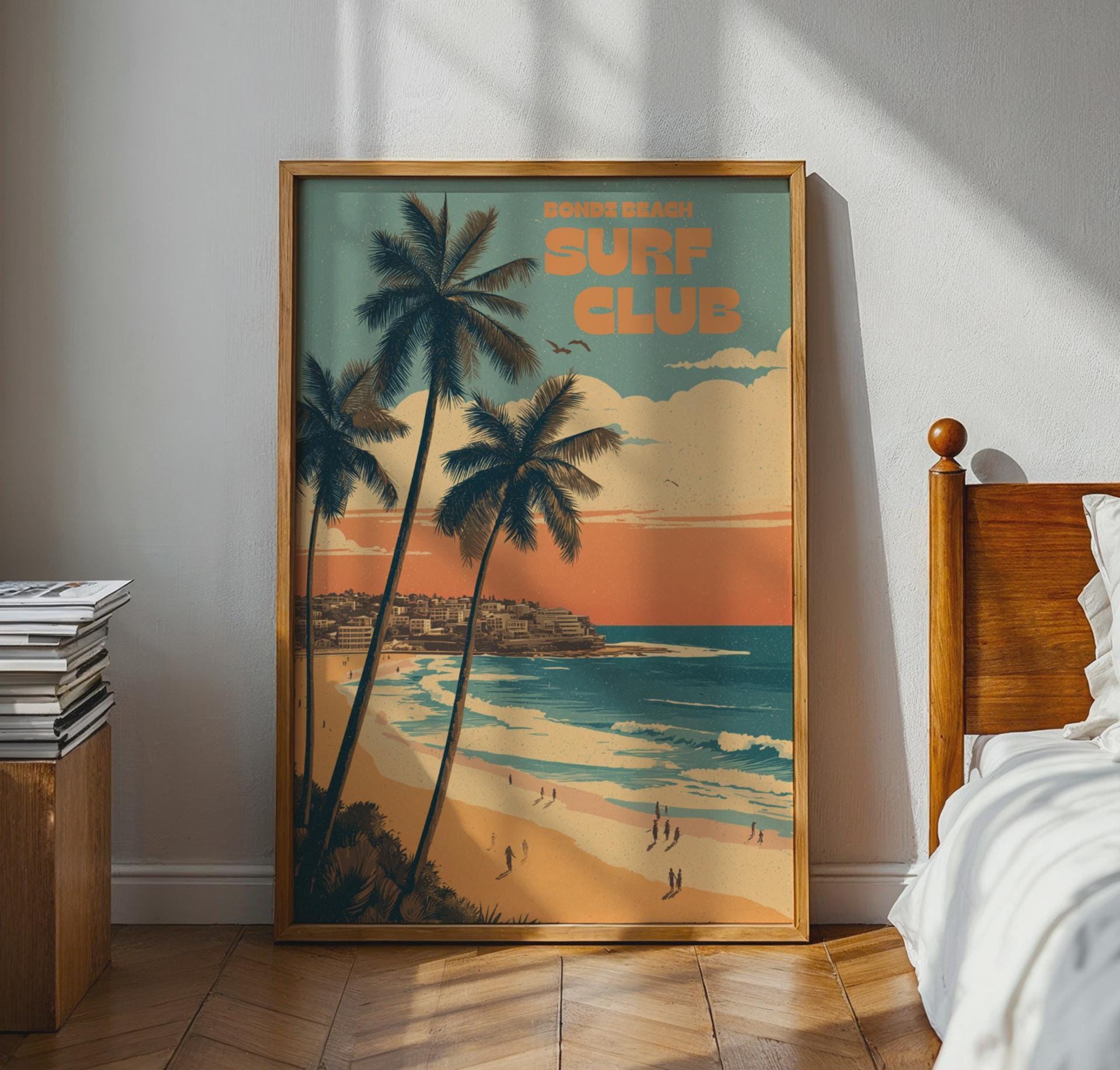 Bondi Beach Surf Club Poster Wall Art - Travel Wall Art