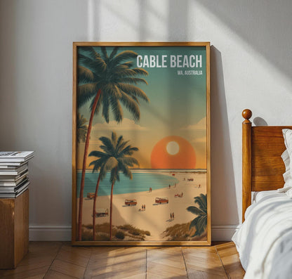 Cable Beach Wall Art Print Australia Sunset Landscape - Travel Wall Art