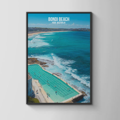 Bondi Beach Poster NSW Australia Art Print - Travel Wall Art