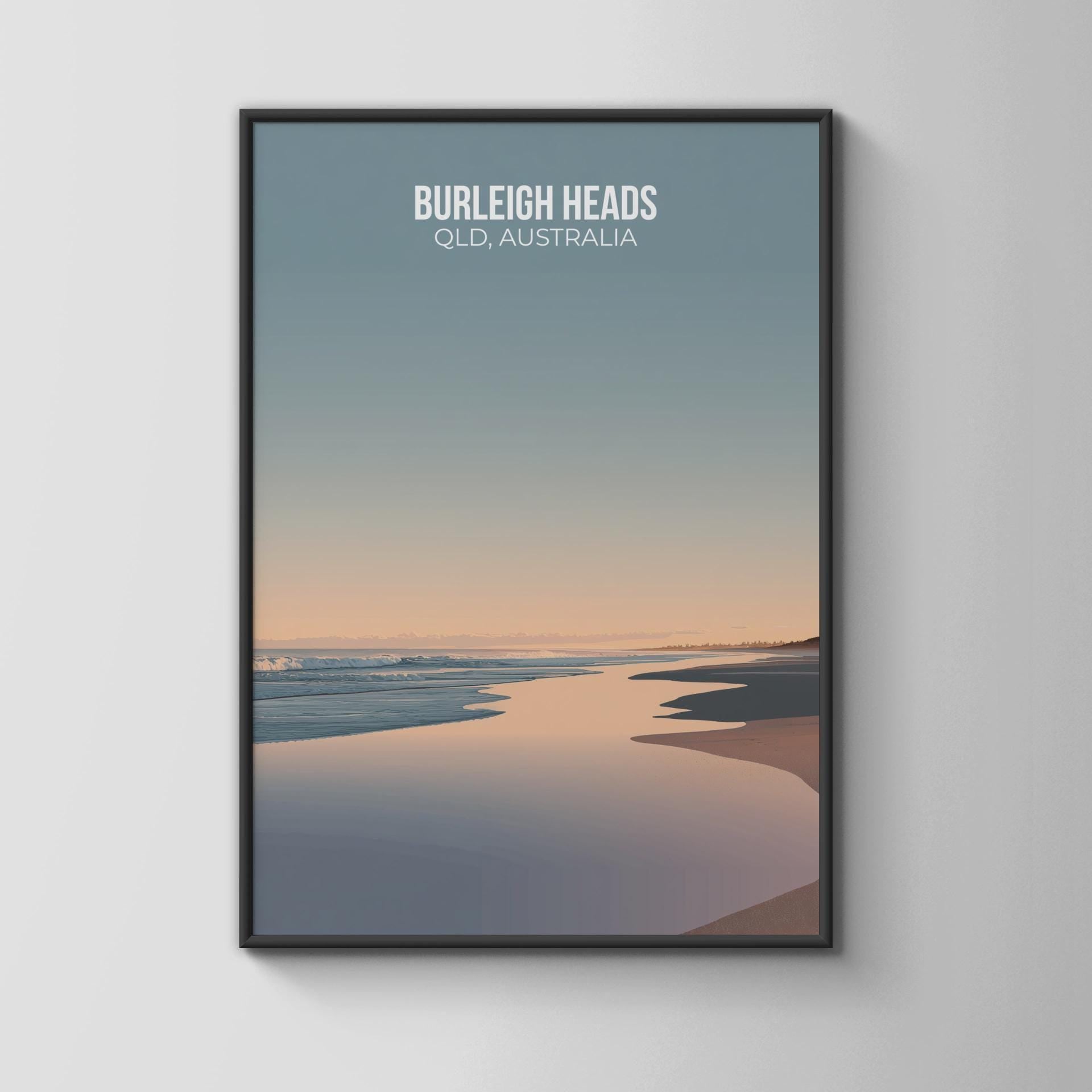 Burleigh Heads Wall Art Print Australian Coastal Landscape - Travel Wall Art