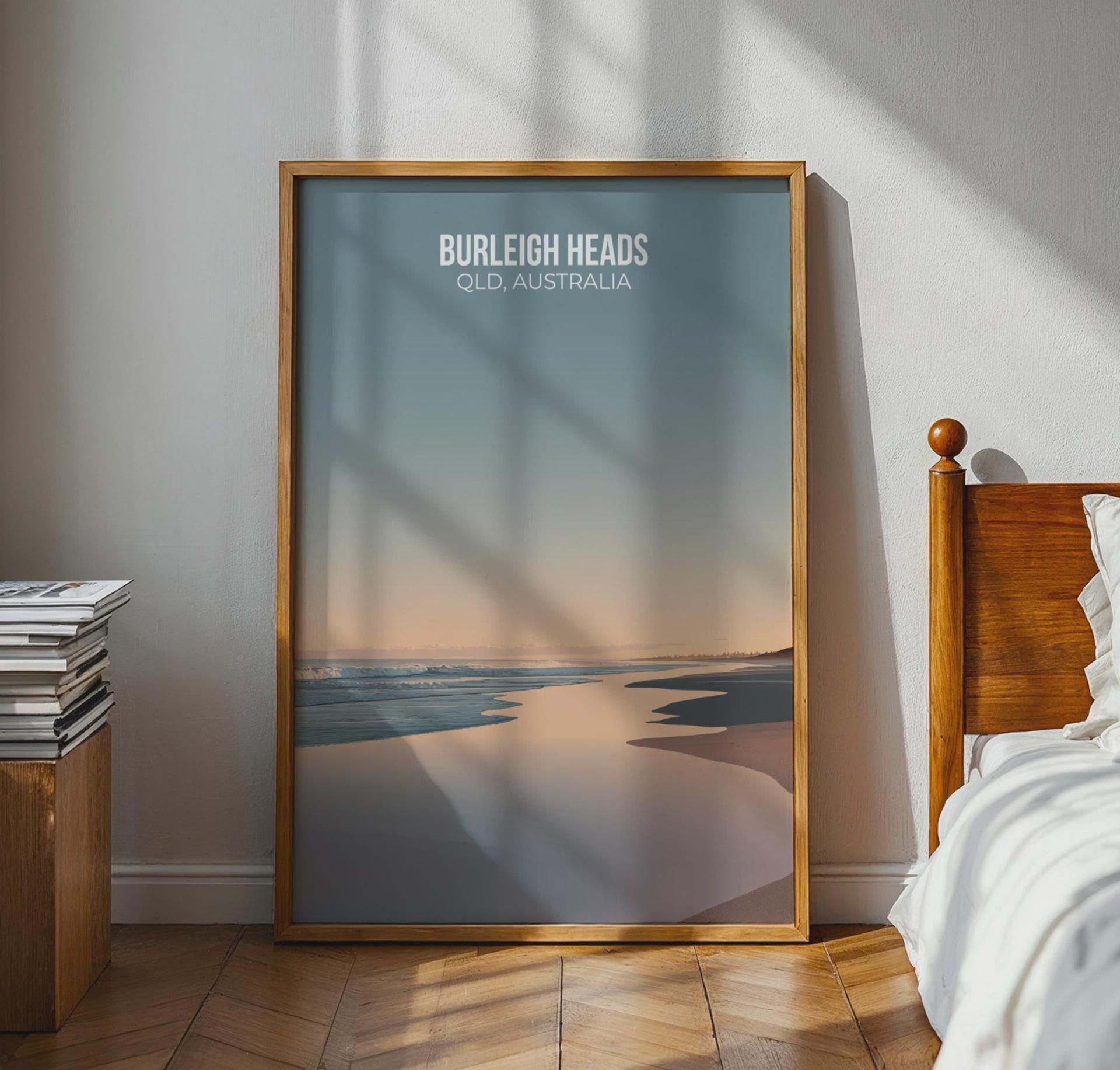 Burleigh Heads Wall Art Print Australian Coastal Landscape - Travel Wall Art