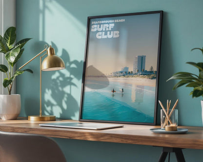 Scarborough Beach Surf Club Poster Print Wall Art - Travel Wall Art
