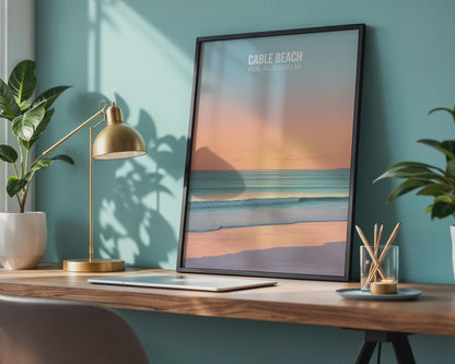 Cable Beach WA Print Poster Wall Art - Travel Wall Art