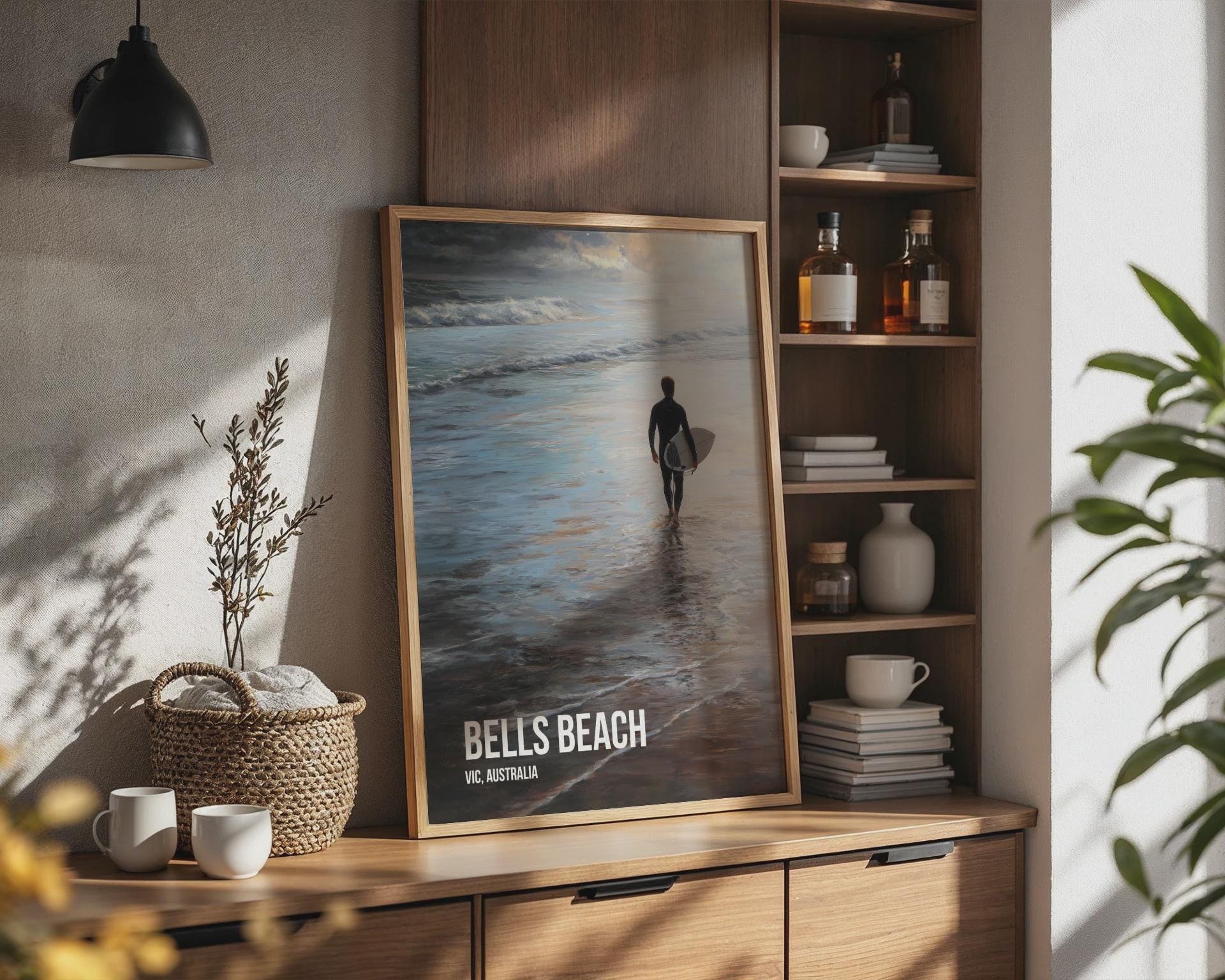 Bells Beach VIC Australia Surfing Poster Wall Art - Travel Wall Art