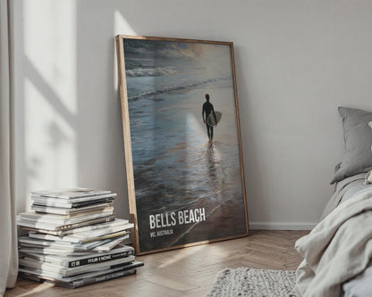 Bells Beach VIC Australia Surfing Poster Wall Art - Travel Wall Art