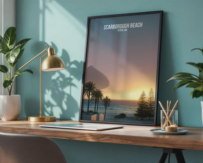 Scarborough Beach Wall Art Perth Sunset Poster - Travel Wall Art