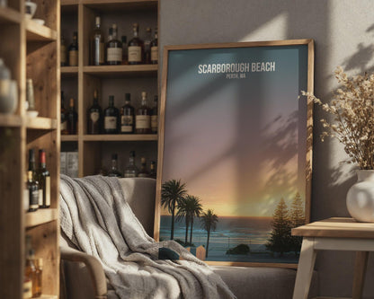 Scarborough Beach Wall Art Perth Sunset Poster - Travel Wall Art