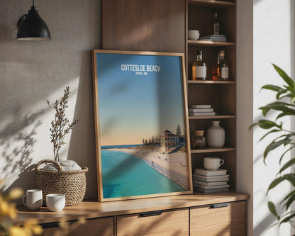 Cottesloe Beach Perth WA Poster Art Print - Travel Wall Art