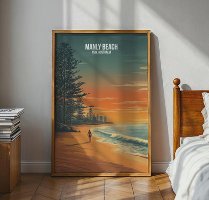 Manly Beach Print Coastal Wall Art Australia - Travel Wall Art