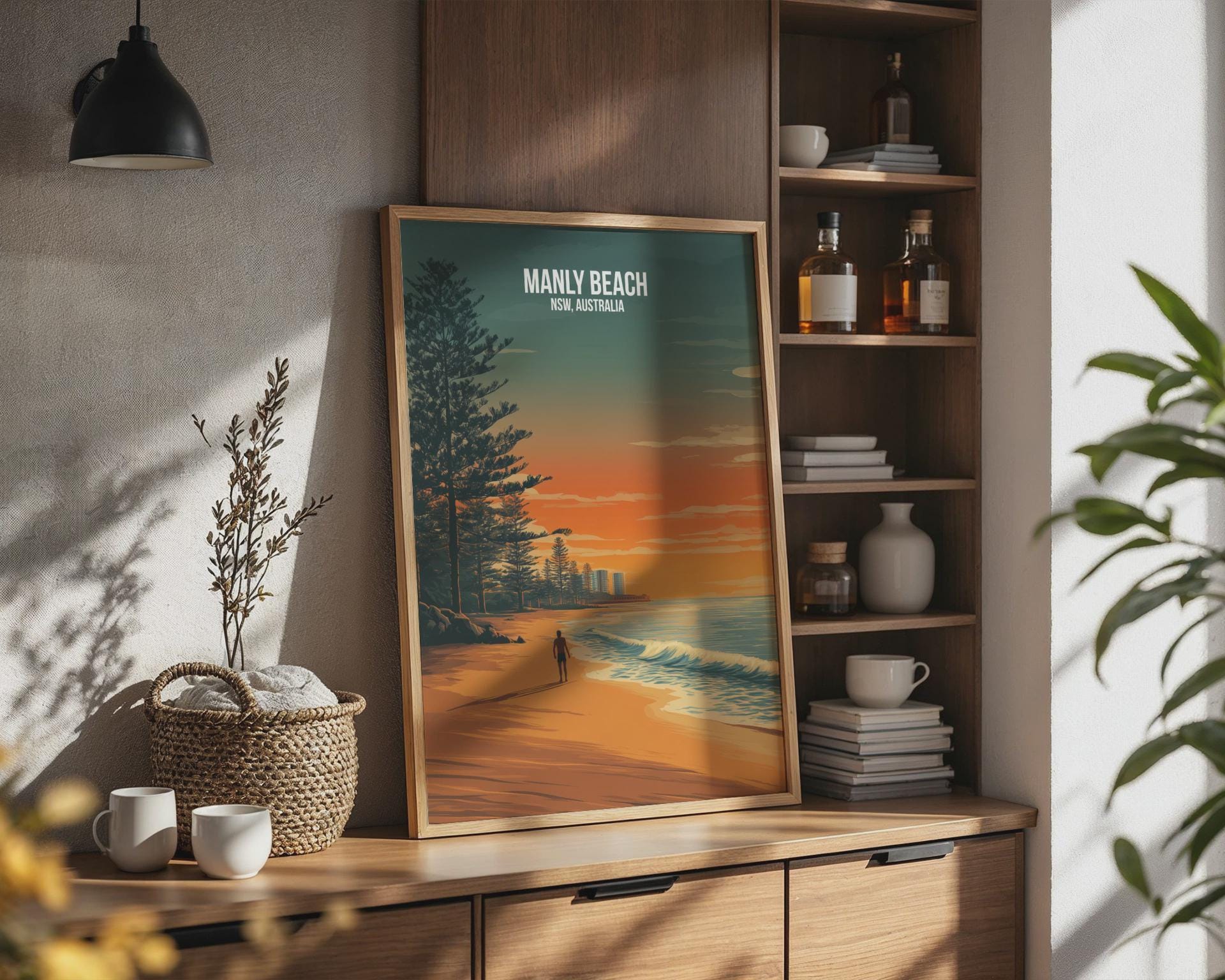 Manly Beach Print Coastal Wall Art Australia - Travel Wall Art