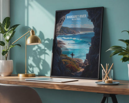 Margaret River Surf Art Print Wall Art Australia Coastal Landscape - Travel Wall Art