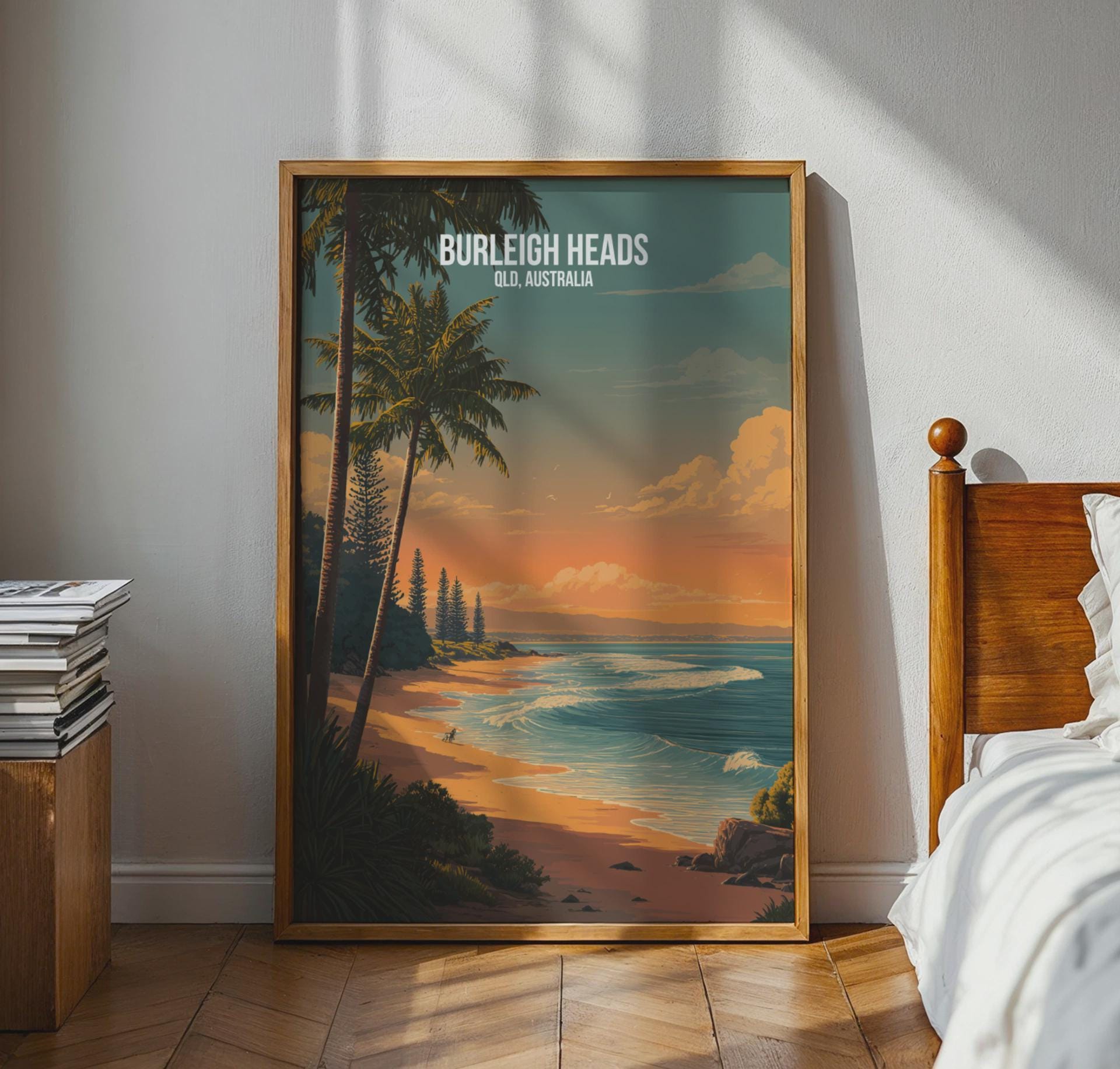 Burleigh Heads Beach Print Landscape Wall Art QLD Australia - Travel Wall Art