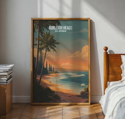Burleigh Heads Beach Print Landscape Wall Art QLD Australia - Travel Wall Art