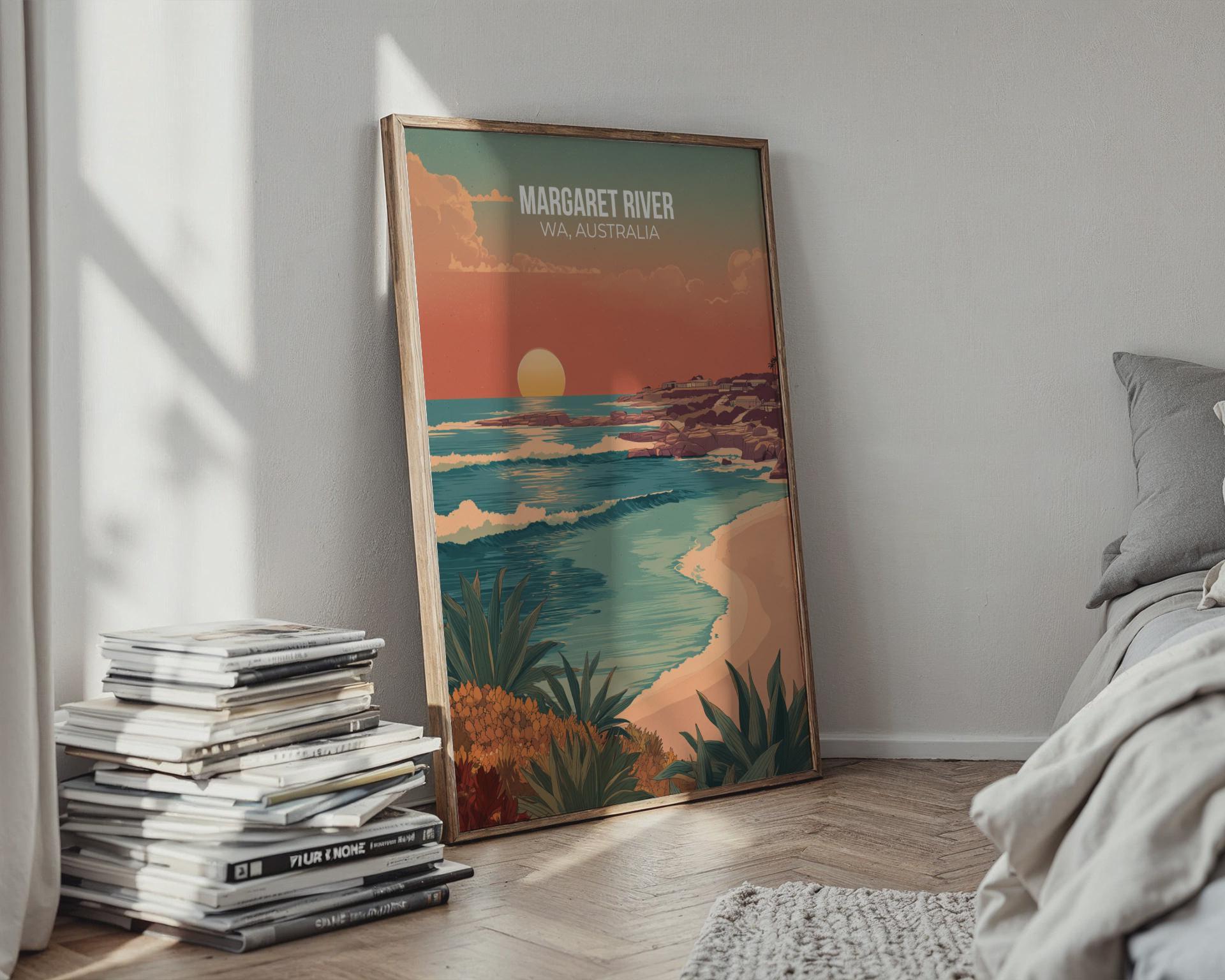 Margaret River WA Australia Coastal Poster Print - Travel Wall Art