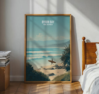Byron Bay Surfing Print Wall Art Australia - Travel Wall Art