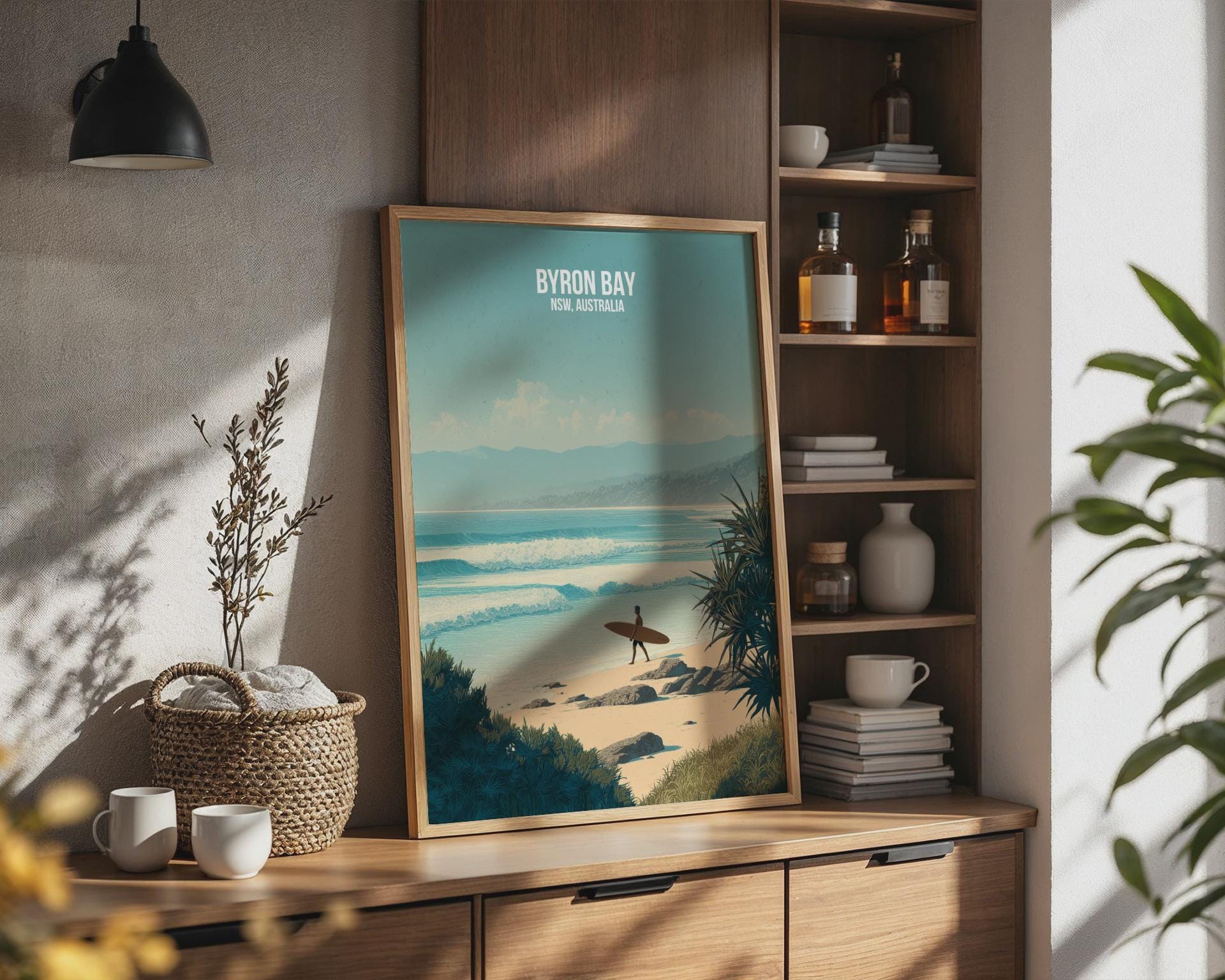 Byron Bay Surfing Print Wall Art Australia - Travel Wall Art