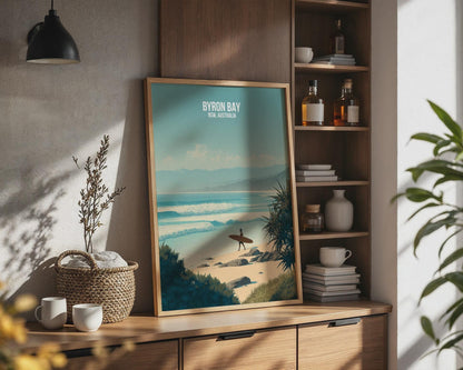 Byron Bay Surfing Print Wall Art Australia - Travel Wall Art
