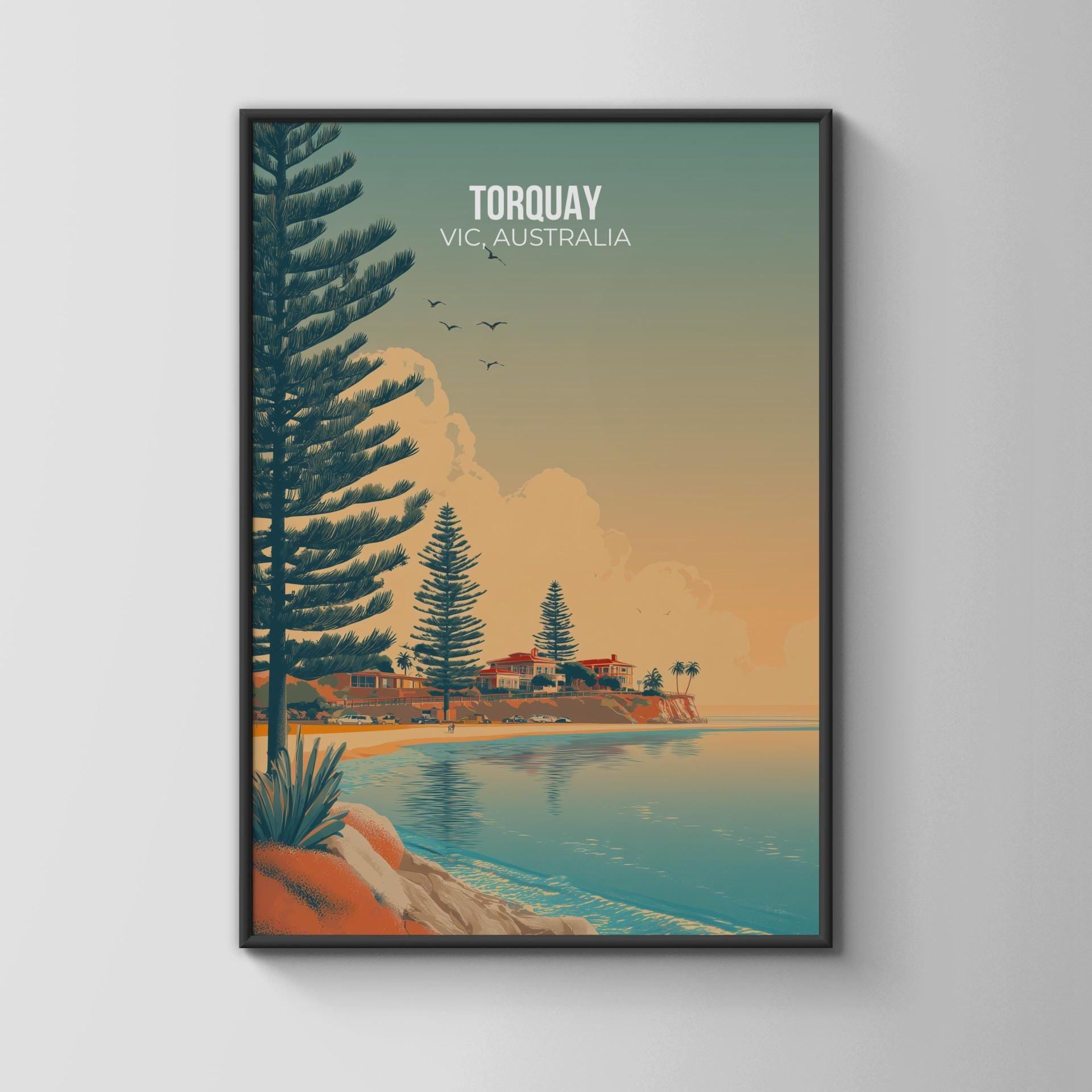 Torquay Beach Print Coastal Scene Wall Art Vic Australia - Travel Wall Art