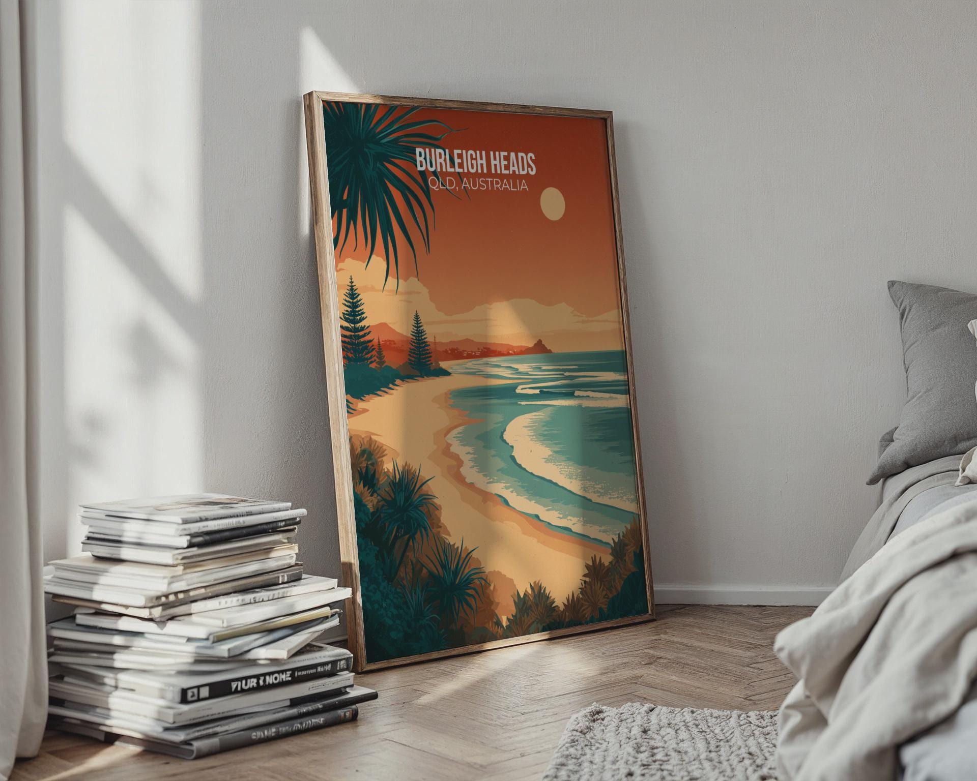 Burleigh Heads QLD Australia Beach Print Wall Art - Travel Wall Art