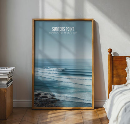 Surfers Point Wall Art Margaret River Waves Print Sea Beach Decor - Travel Wall Art