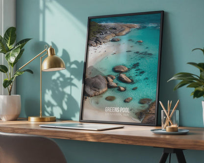 Greens Pool Denmark WA Poster Scenic Beach Art Print - Travel Wall Art