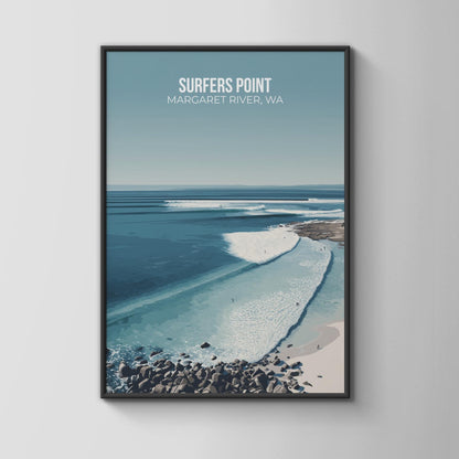 Surfers Point Poster Margaret River WA Coastal Wall Art - Travel Wall Art