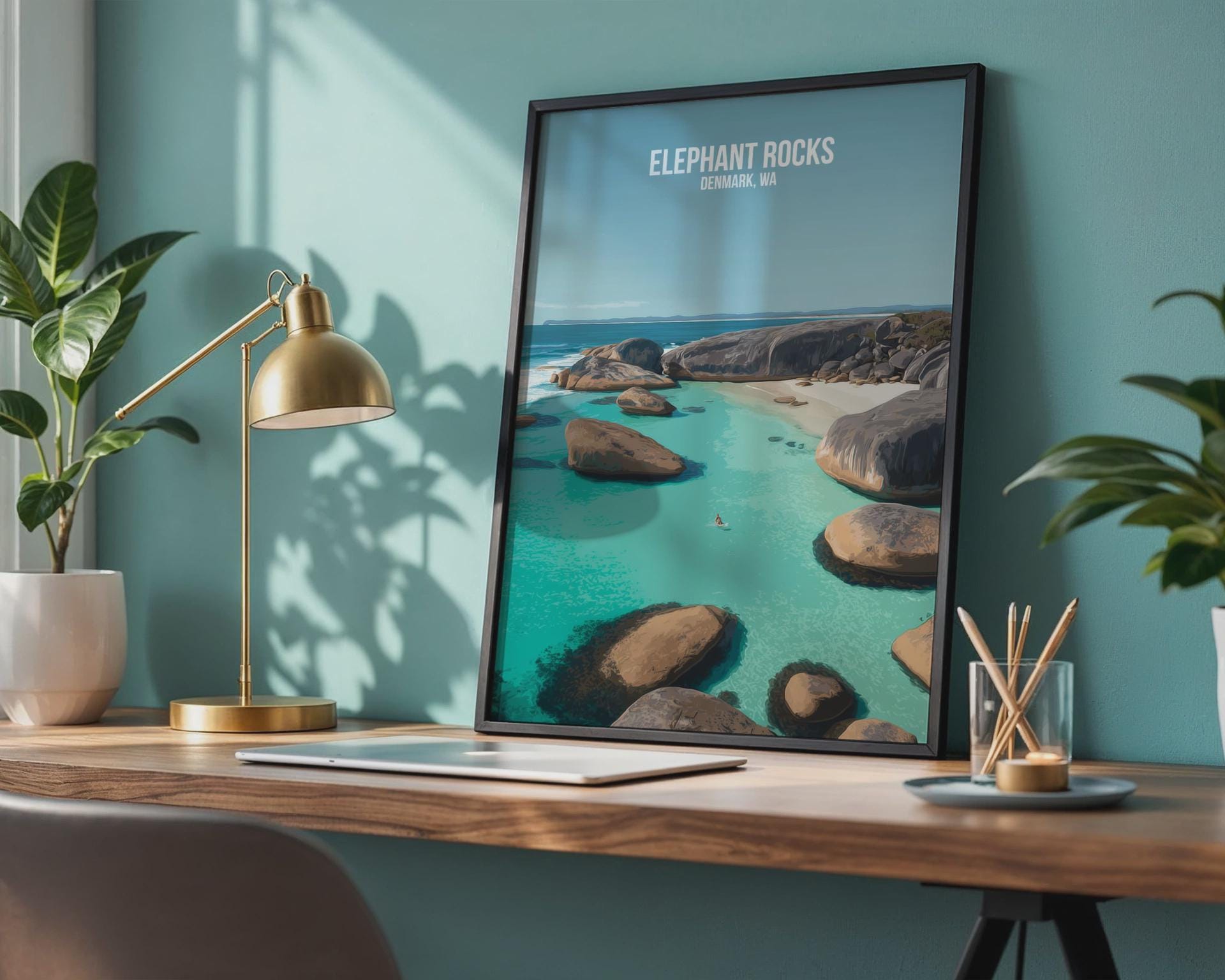 Elephant Rocks Denmark Wall Art Coastal Poster - Travel Wall Art
