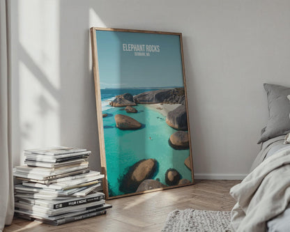 Elephant Rocks Denmark Wall Art Coastal Poster - Travel Wall Art