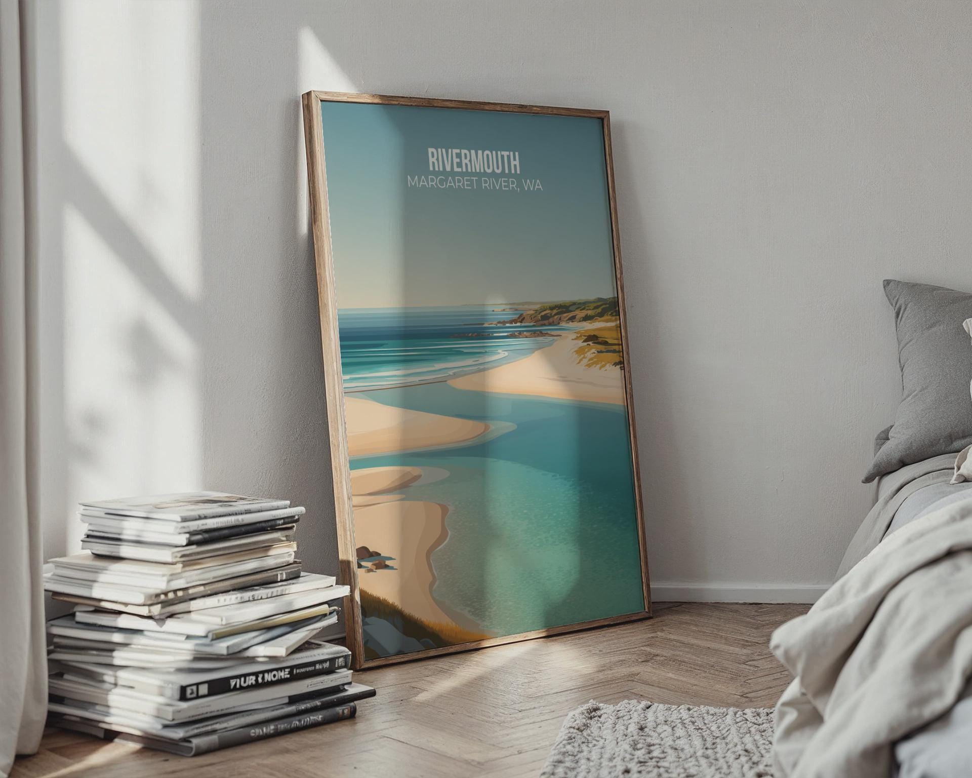 Rivermouth Margaret River Wall Art Poster - Travel Wall Art