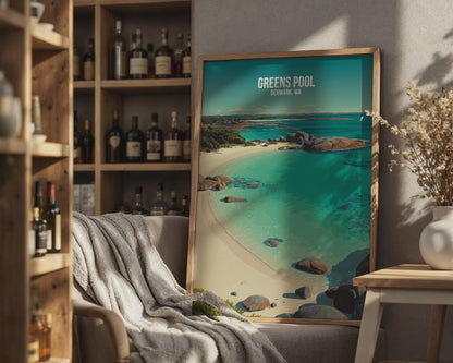 Greens Pool Denmark WA Art Print Landscape Wall Art Poster - Travel Wall Art