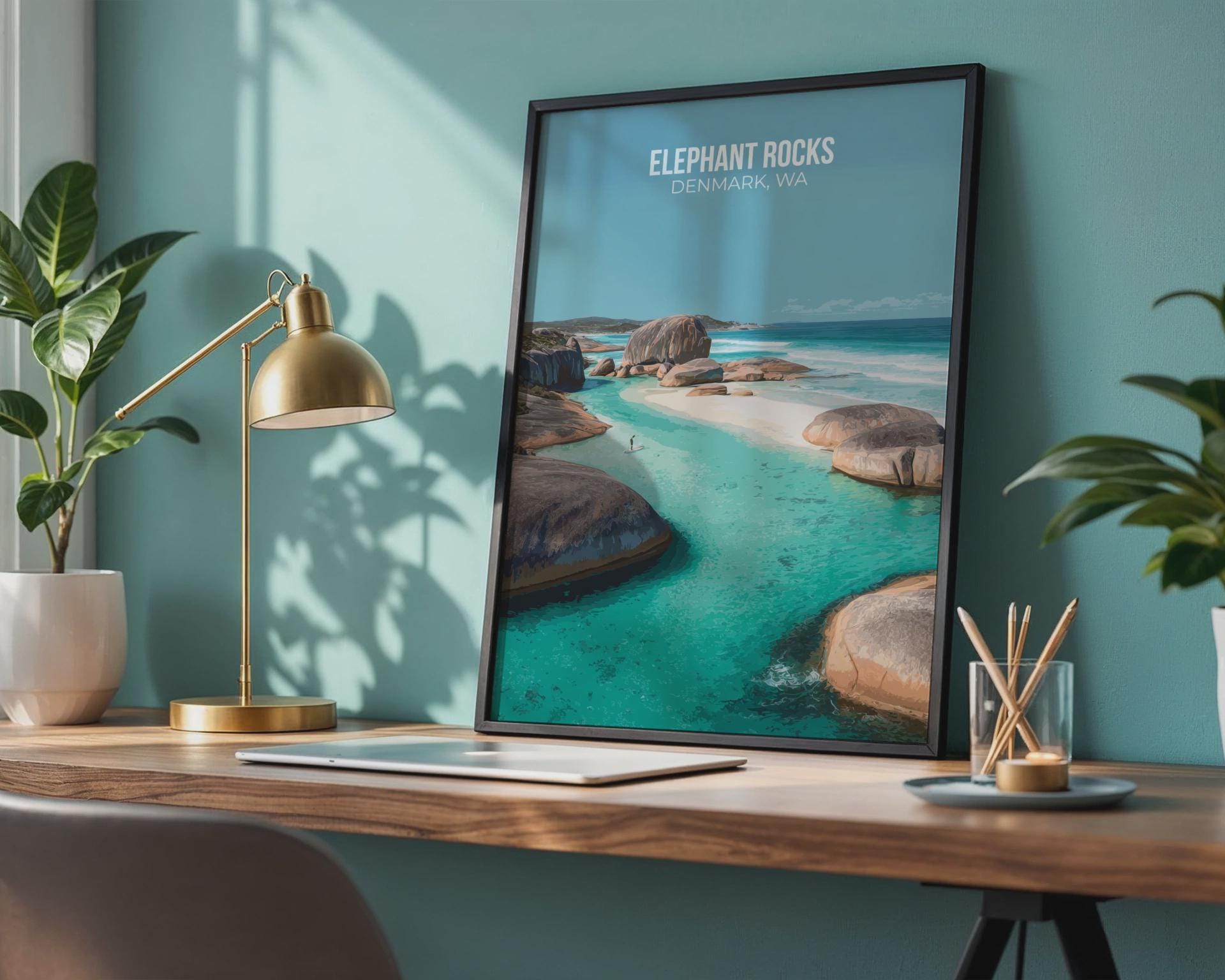 Elephant Rocks Denmark WA Travel Poster Art Print - Travel Wall Art