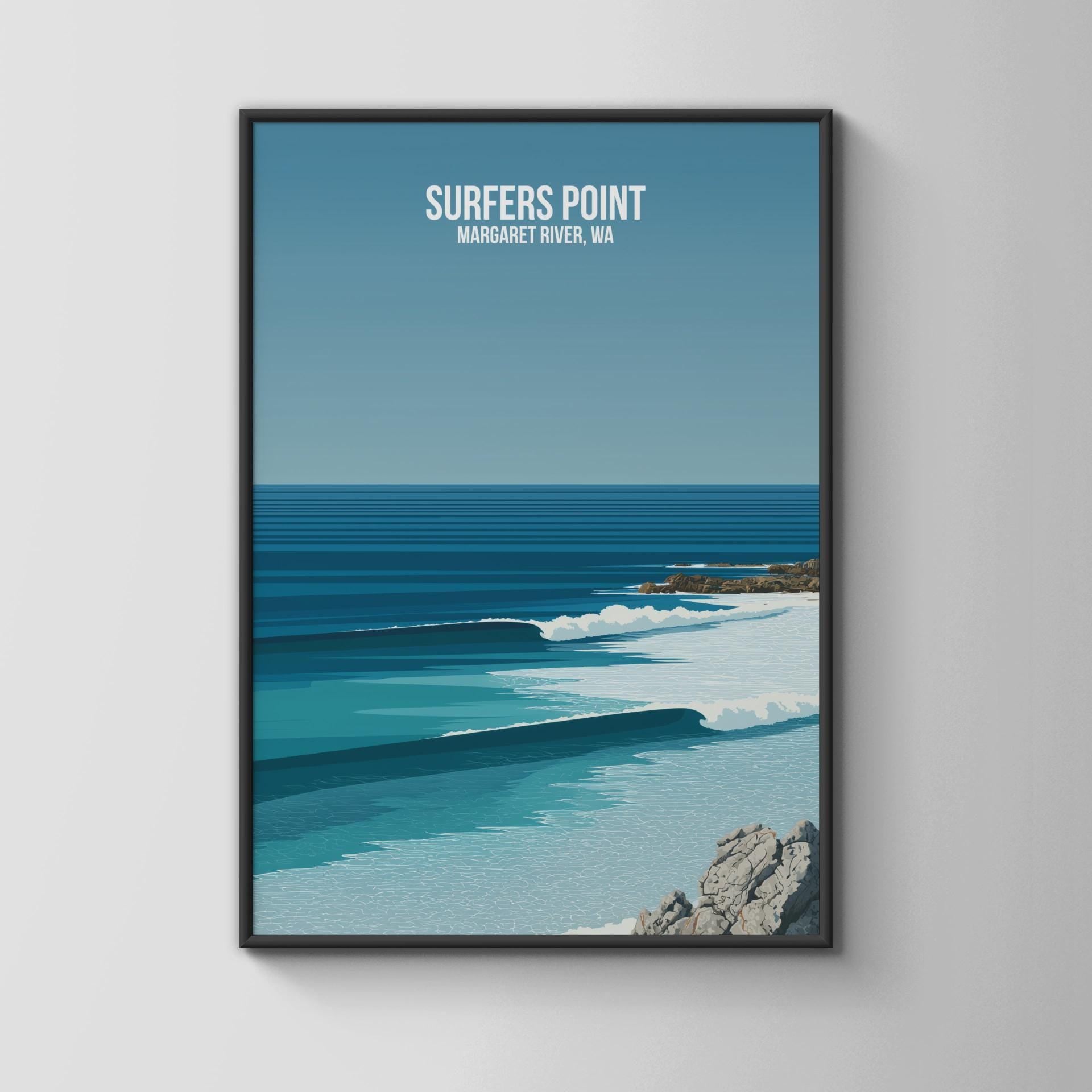 Surfers Point Print Margaret River WA Coastal Wall Art - Travel Wall Art