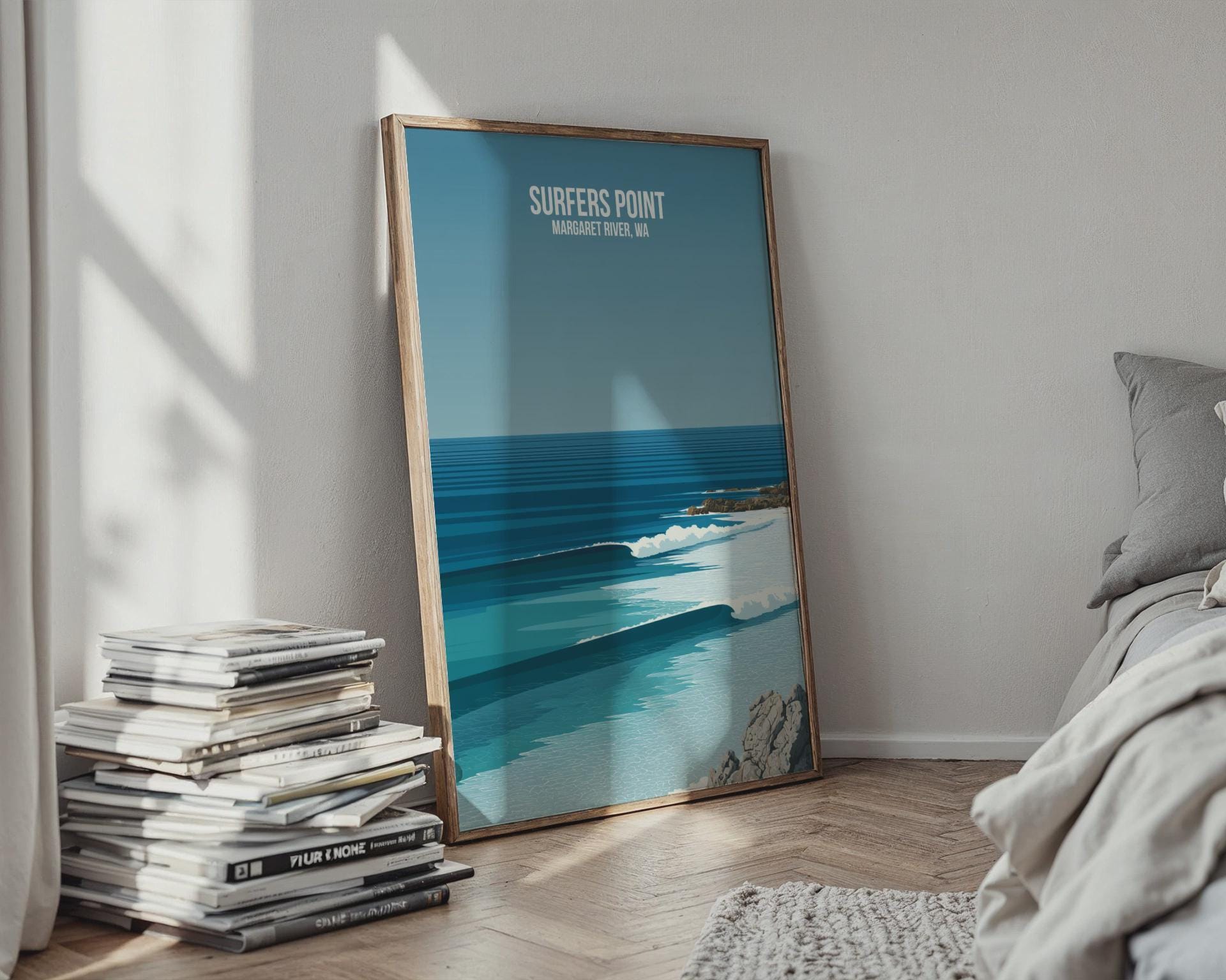 Surfers Point Print Margaret River WA Coastal Wall Art - Travel Wall Art