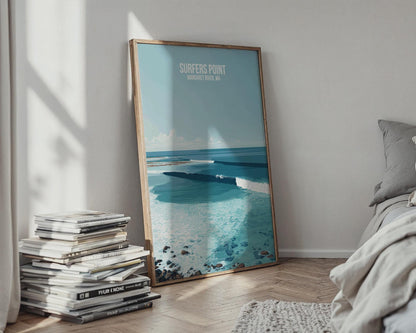 Surfers Point Poster Margaret River WA Coastal Artwork - Travel Wall Art