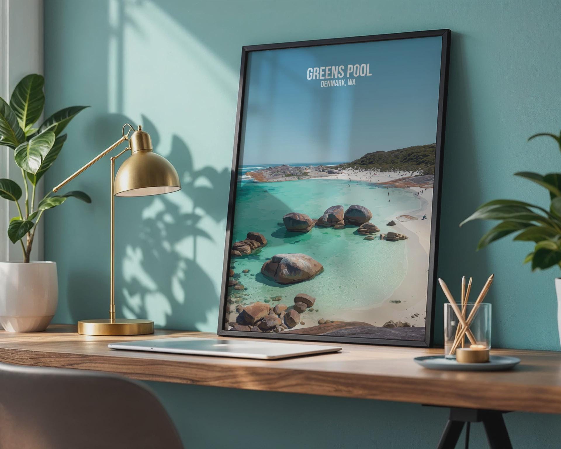 Greens Pool Denmark WA Travel Poster Art Print - Travel Wall Art