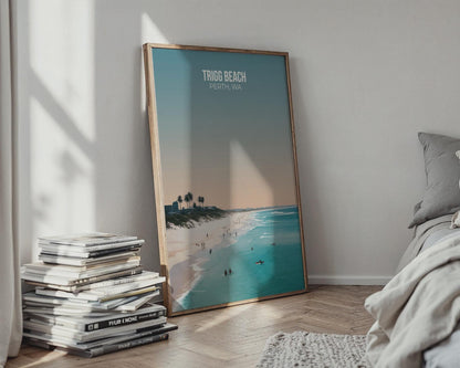 Trigg Beach Perth WA Poster Coastal Wall Art Print - Travel Wall Art