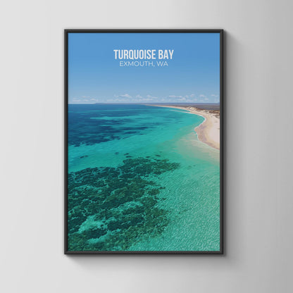 Turquoise Bay Exmouth Poster Coastal Art Print - Travel Wall Art