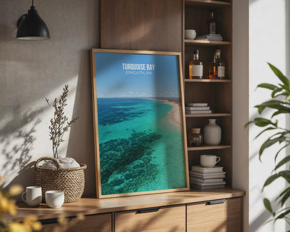 Turquoise Bay Exmouth Poster Coastal Art Print - Travel Wall Art
